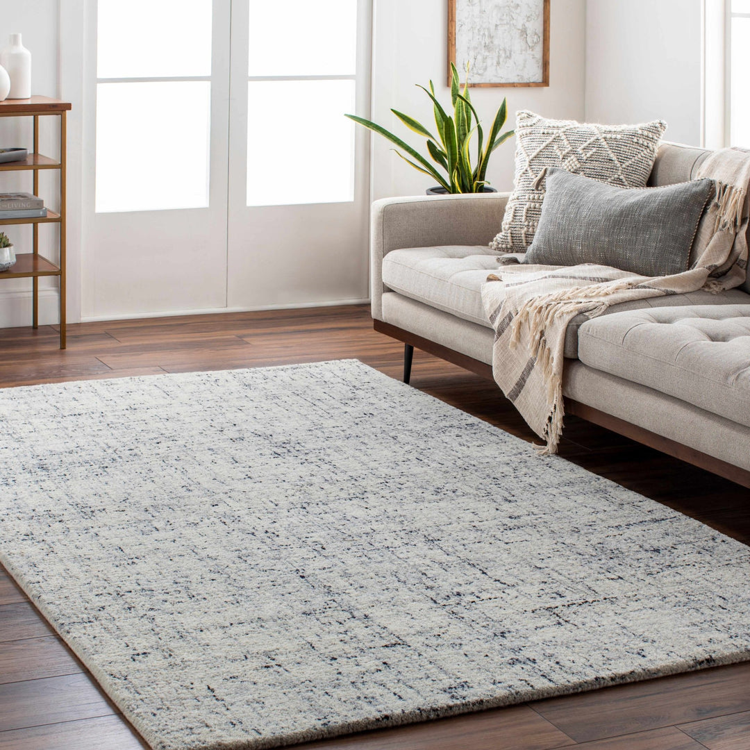 Tanana Modern Abstract Gray And Ivory Hand Tufted Wool Area Rug - The Rug Decor