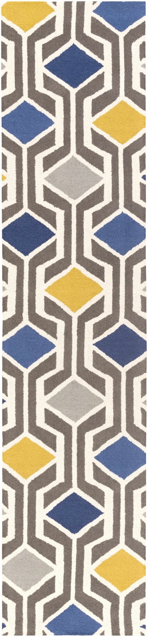 Taneytown Contemporary Geometrical Gray And Blue Rug - The Rug Decor