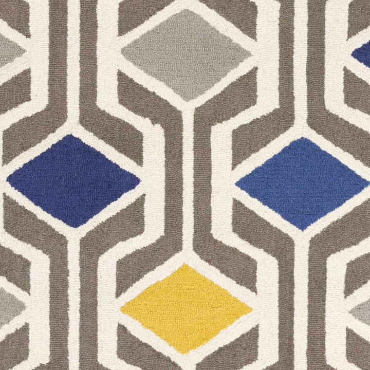 Taneytown Contemporary Geometrical Gray And Blue Rug - The Rug Decor
