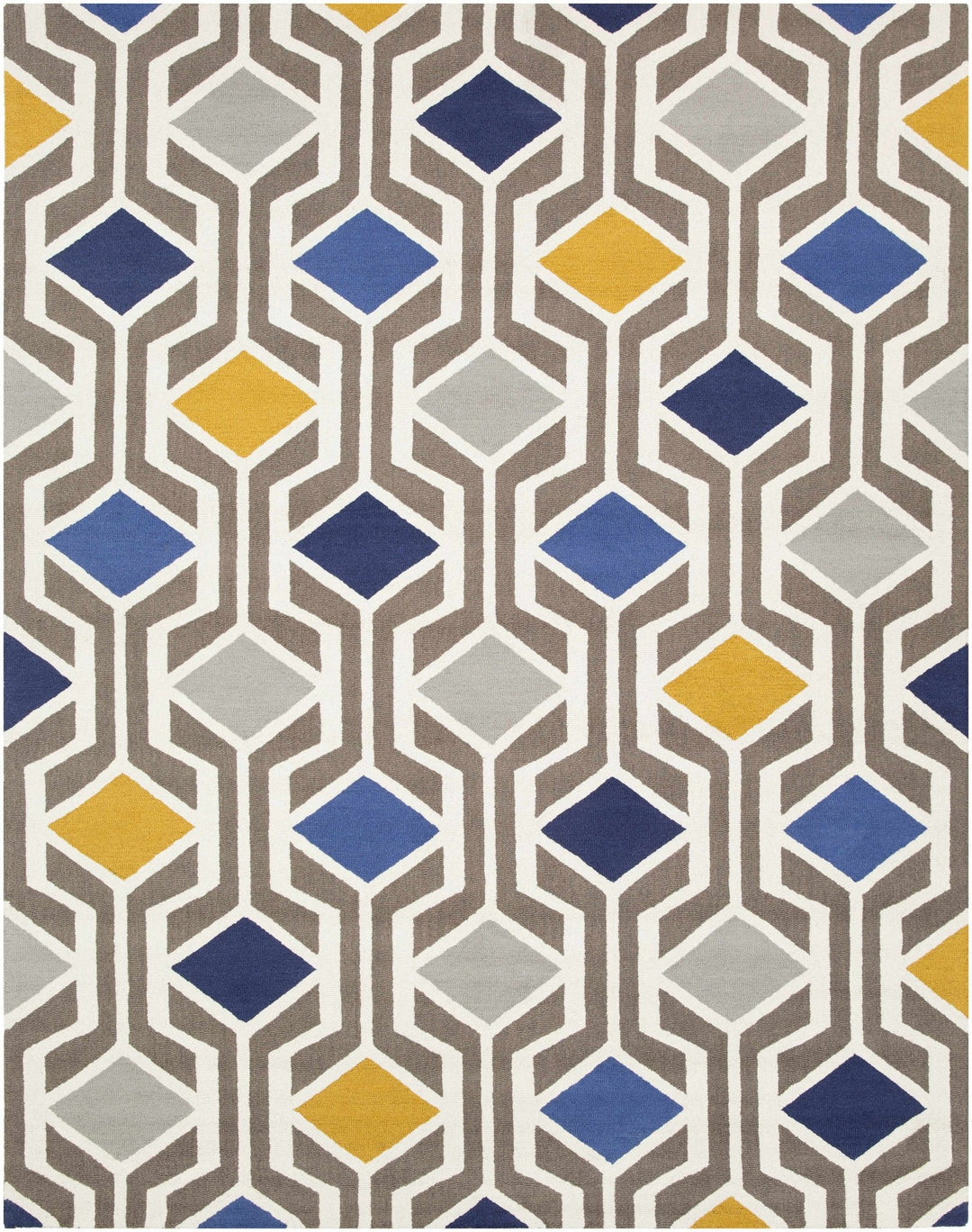 Taneytown Contemporary Geometrical Gray And Blue Rug - The Rug Decor