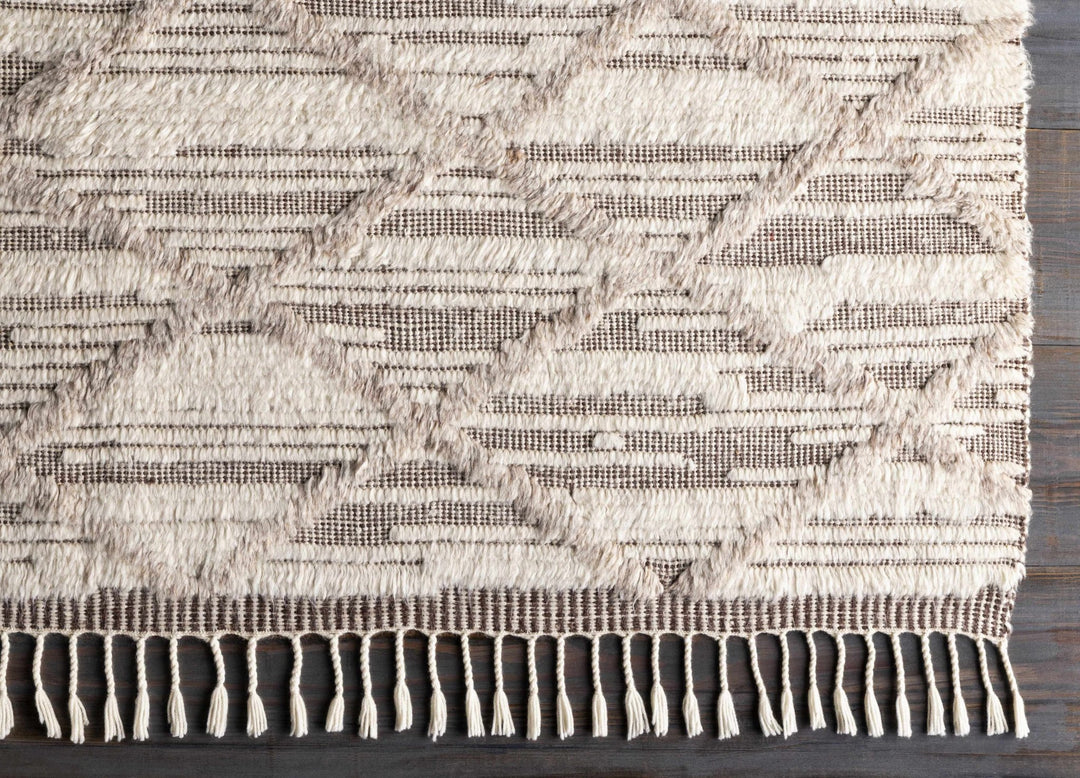 Tankerton Beige Modern Geometrical Design Hand Knotted Area Rug - The Rug Decor
