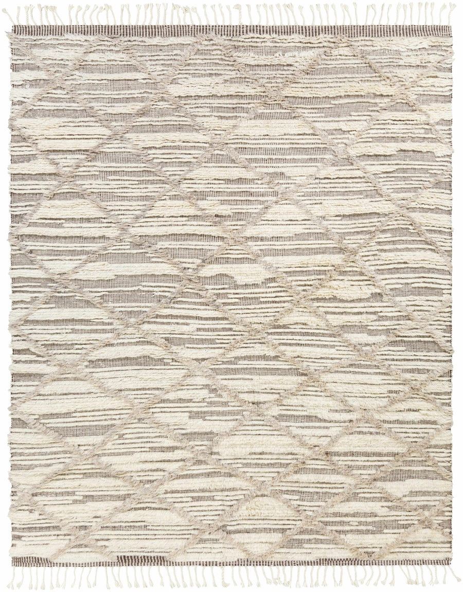Tankerton Beige Modern Geometrical Design Hand Knotted Area Rug - The Rug Decor