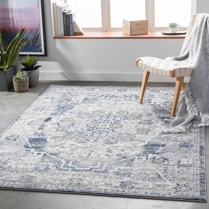 Tansley Blue And Gray Traditional Style Area Rug