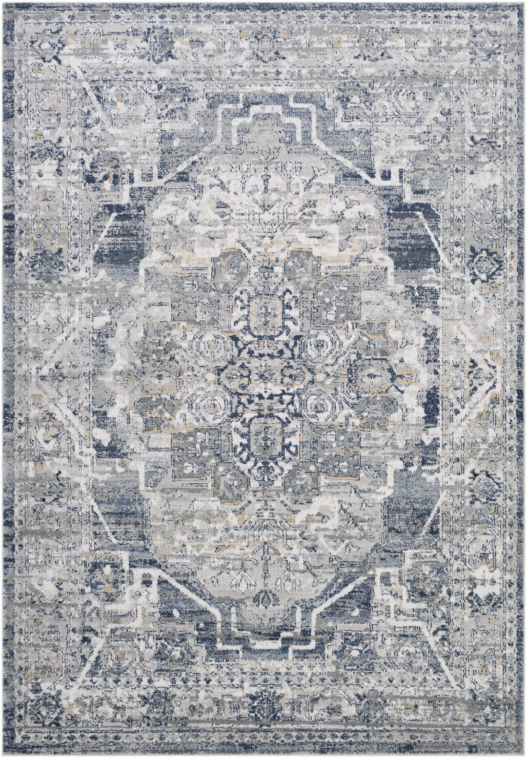 Tansley Blue And Gray Traditional Style Area Rug - The Rug Decor