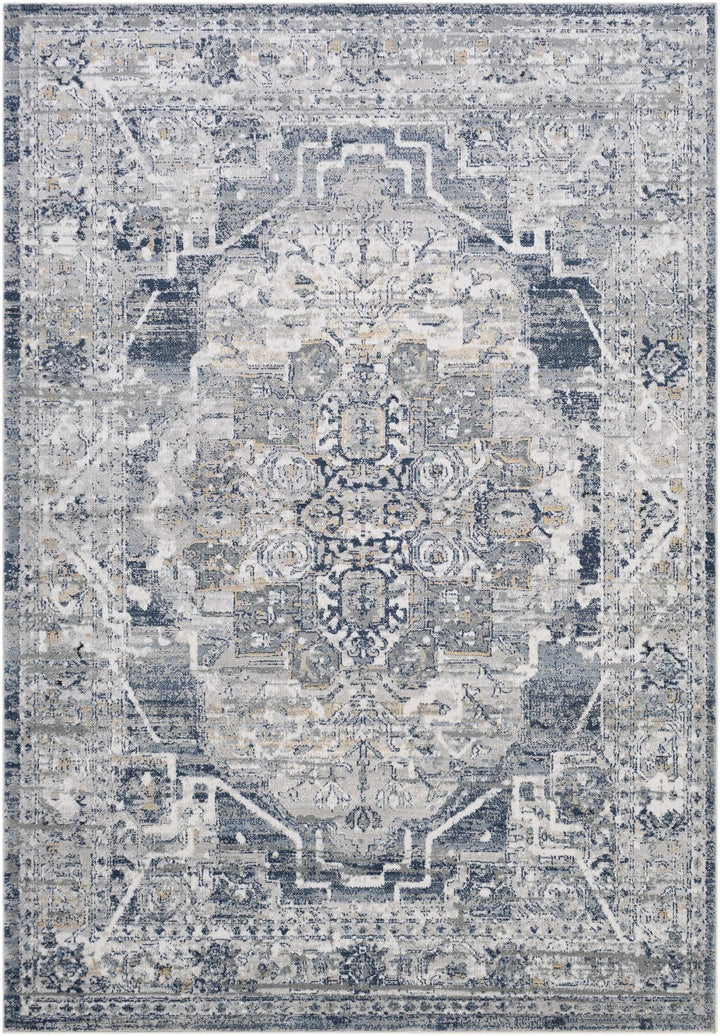 Tansley Blue And Gray Traditional Style Area Rug - The Rug Decor
