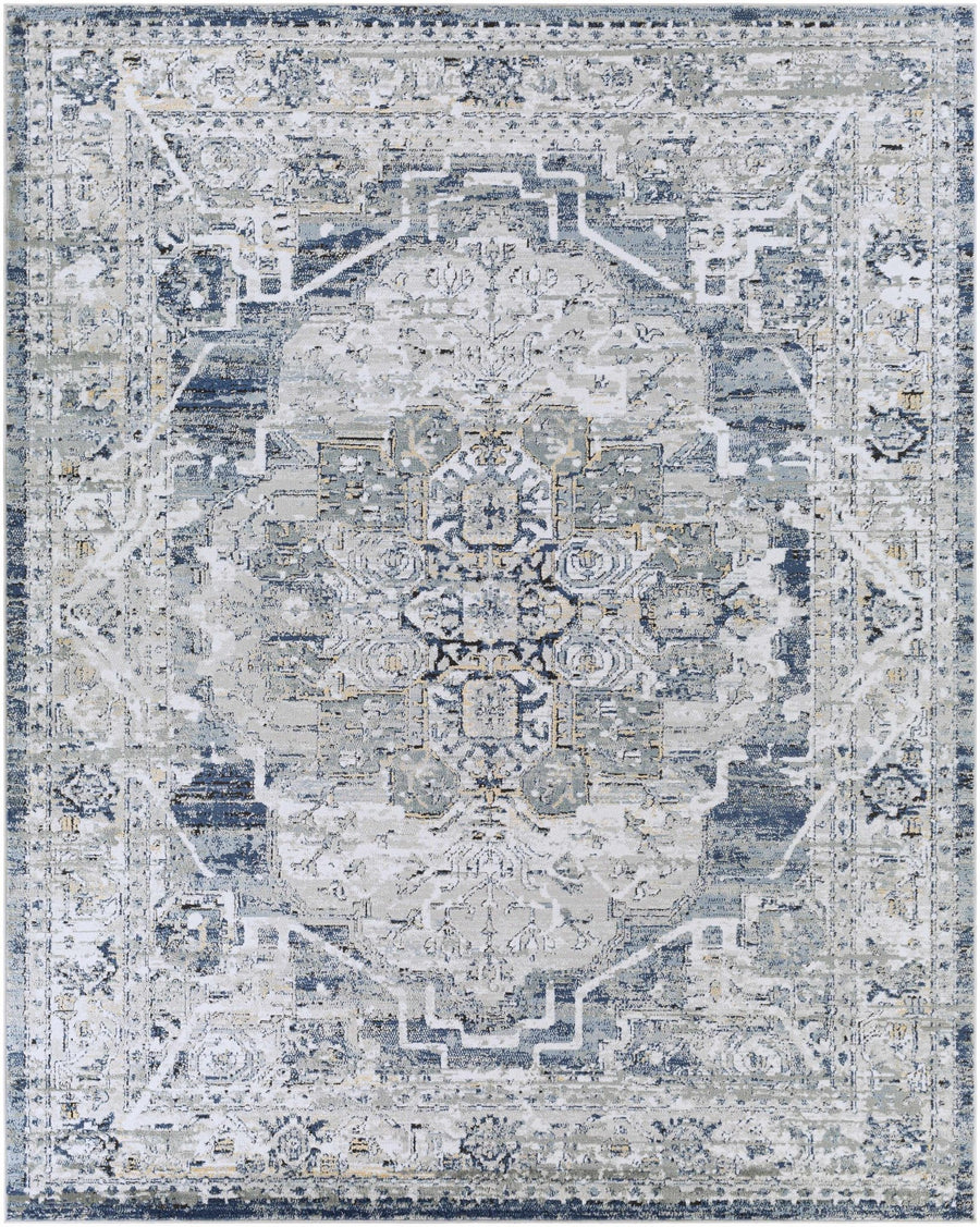 Tansley Blue And Gray Traditional Style Area Rug - The Rug Decor