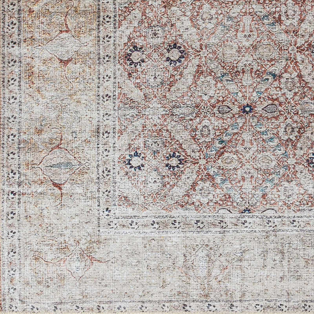 Tapia Traditional Transitional Rust And Gray Area Rug - The Rug Decor
