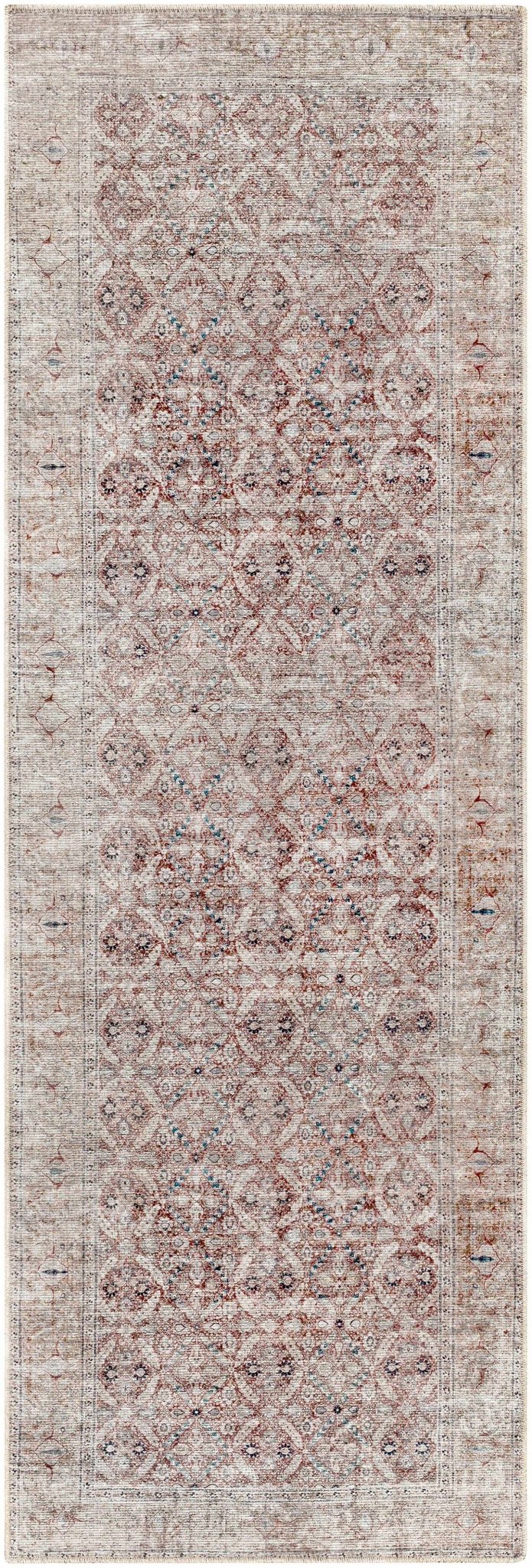 Tapia Traditional Transitional Rust And Gray Area Rug - The Rug Decor