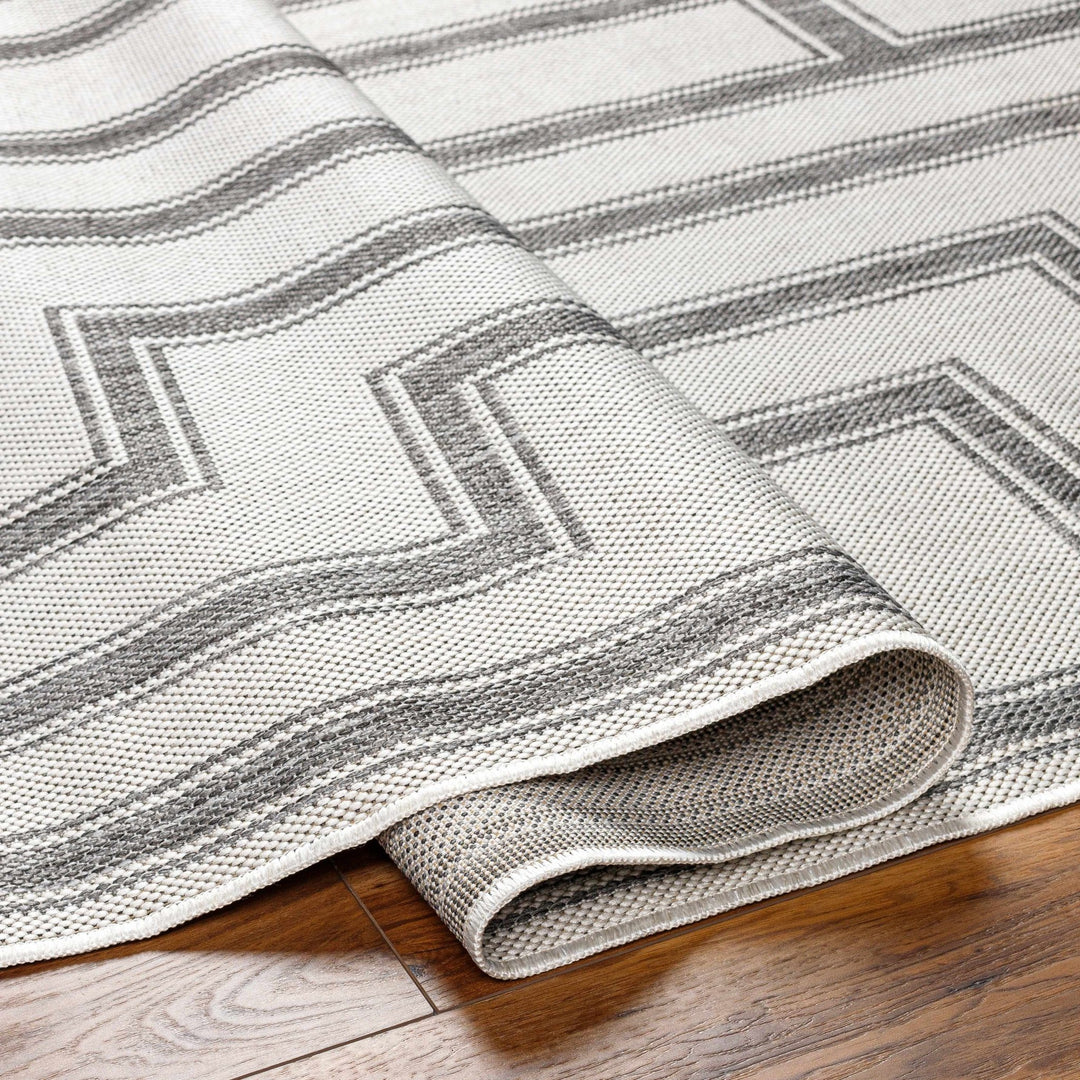 Taro Contemporary Ivory And Gray Area Rug - The Rug Decor