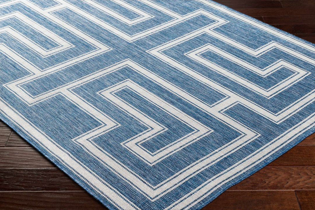 Taro Modern Geometric Design Blue Area Rug - The Rug Decor