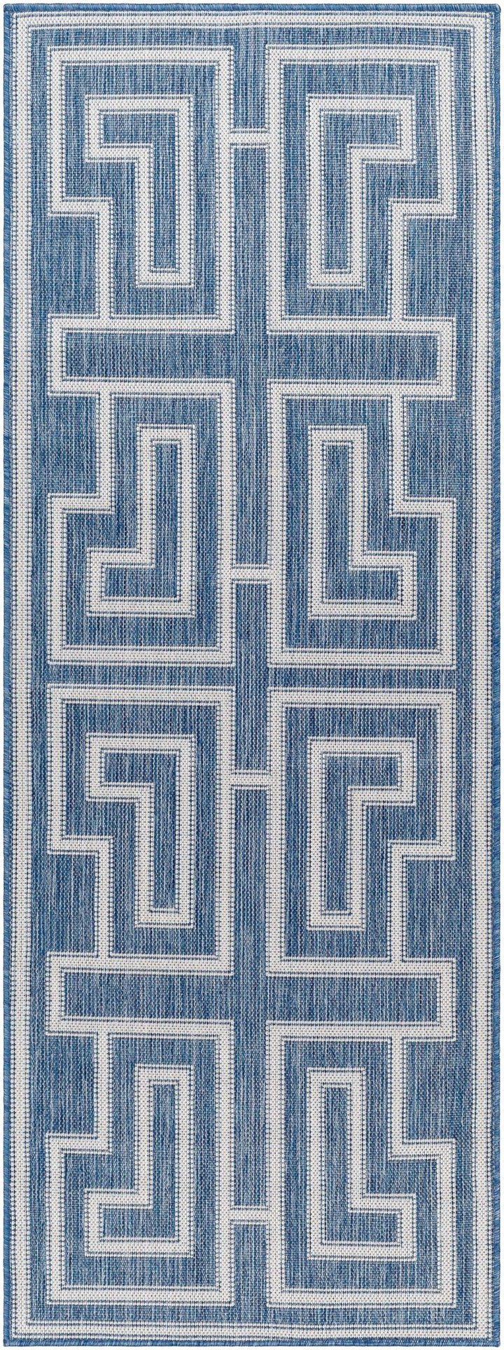 Taro Modern Geometric Design Blue Area Rug - The Rug Decor