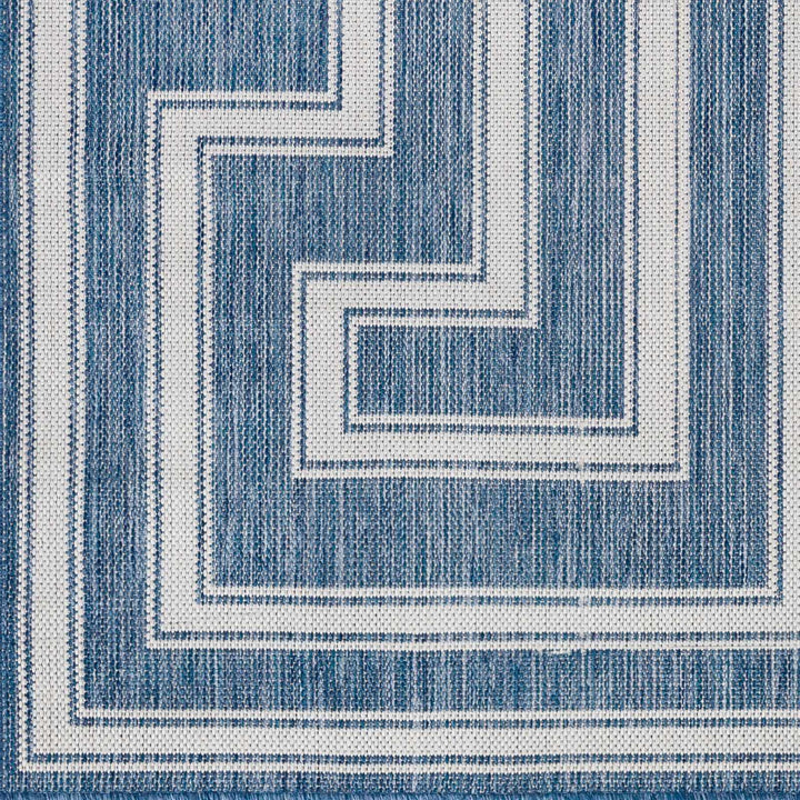 Taro Modern Geometric Design Blue Area Rug - The Rug Decor