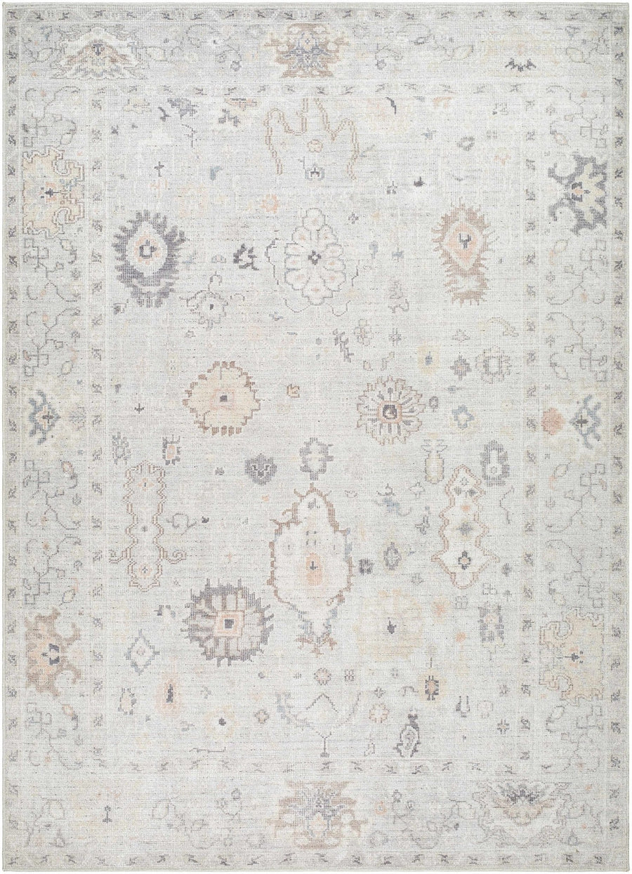 Taryn Traditional Style Ivory And Gray Area Rug - The Rug Decor
