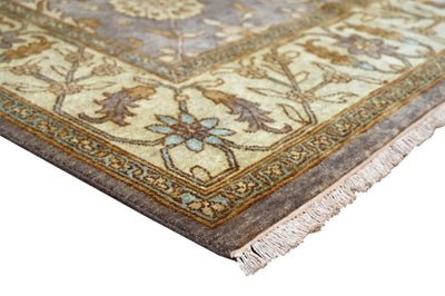 Taupe, Beige and Gold Hand Knotted Oriental Oushak 8x10 wool Area Rug - The Rug Decor