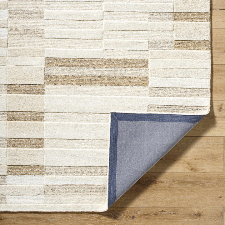 Tavia Contemporary Stripes Ivory And Beige Area Rug - The Rug Decor