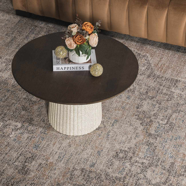 Tavon Traditional Style Beige And Gray Area Rug - The Rug Decor