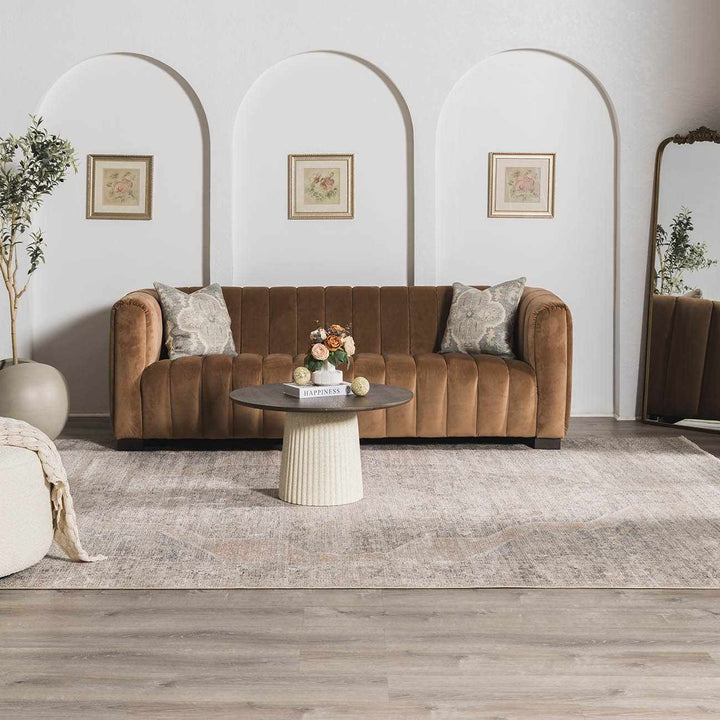 Tavon Traditional Style Beige And Gray Area Rug - The Rug Decor