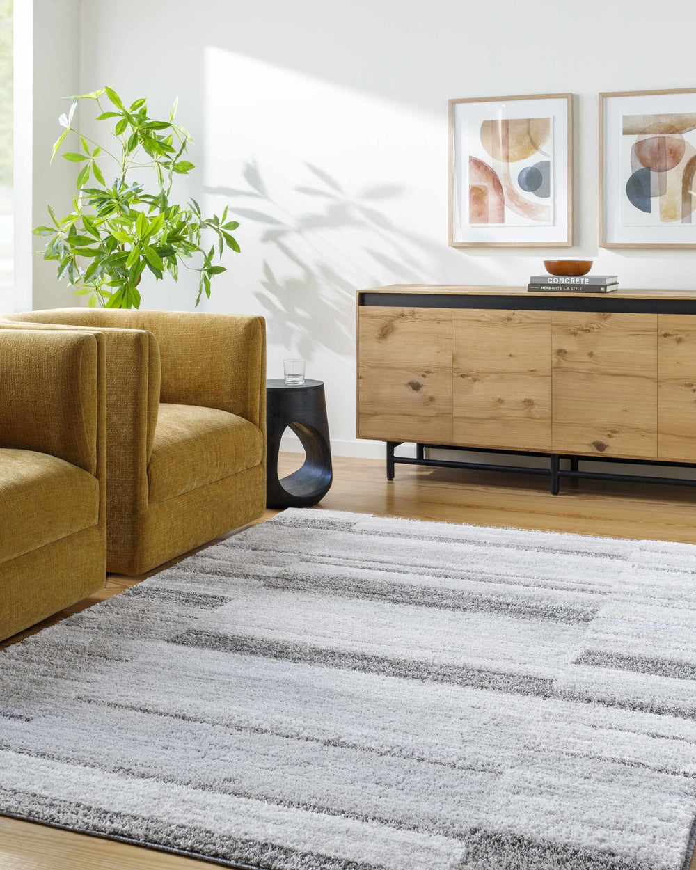 Tayla Bohemian Transitional Design Silver Shag Rug - The Rug Decor