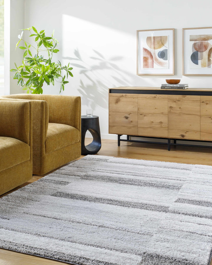 Tayla Bohemian Transitional Design Silver Shag Rug - The Rug Decor