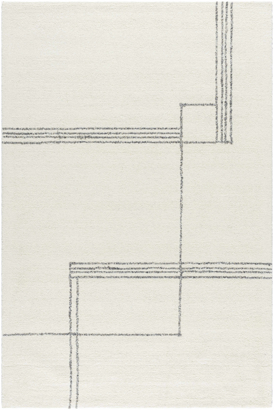 Truma Modern Style Ivory Hand Tufted Wool Area Rug