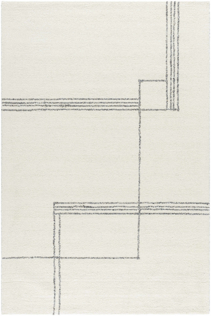 Truma Modern Style Ivory Hand Tufted Wool Area Rug