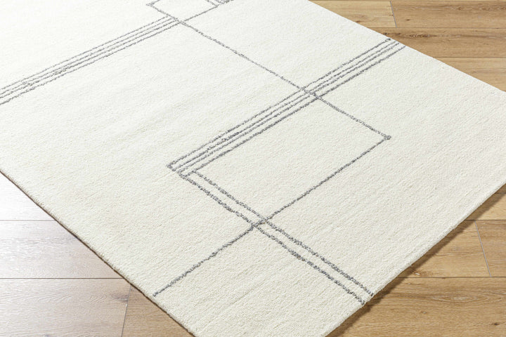 Truma Modern Style Ivory Hand Tufted Wool Area Rug