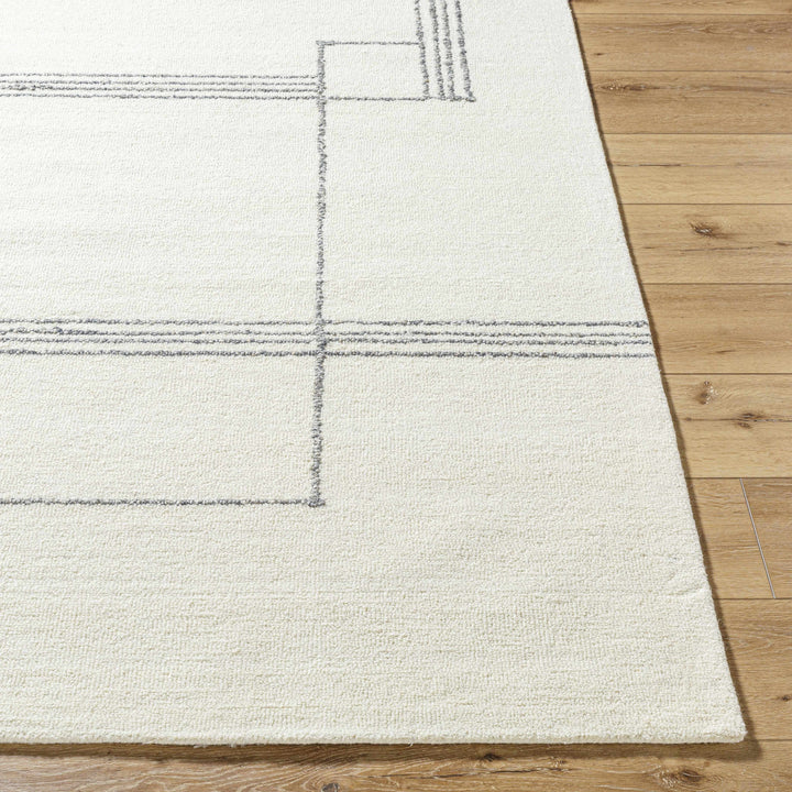 Truma Modern Style Ivory Hand Tufted Wool Area Rug