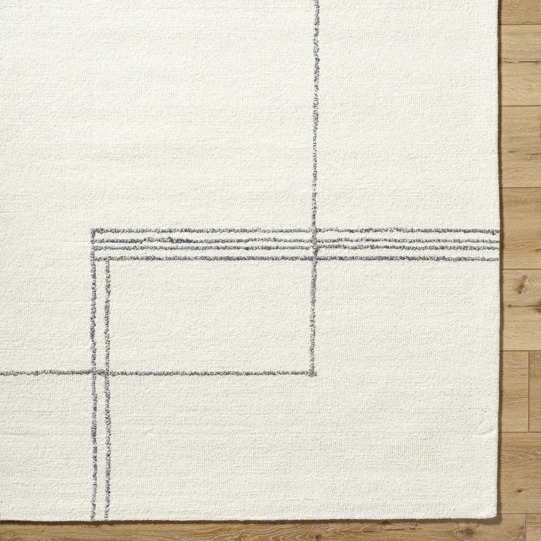 Truma Modern Style Ivory Hand Tufted Wool Area Rug