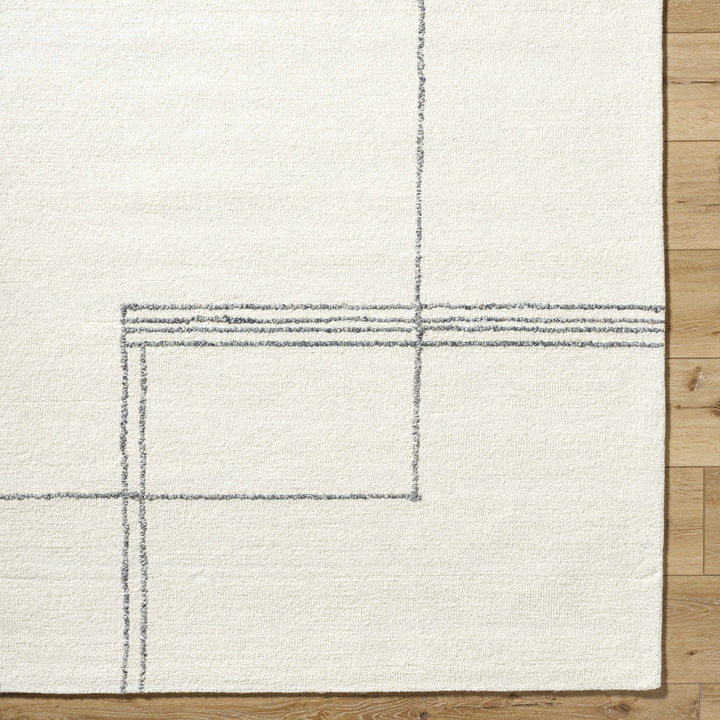 Truma Modern Style Ivory Hand Tufted Wool Area Rug
