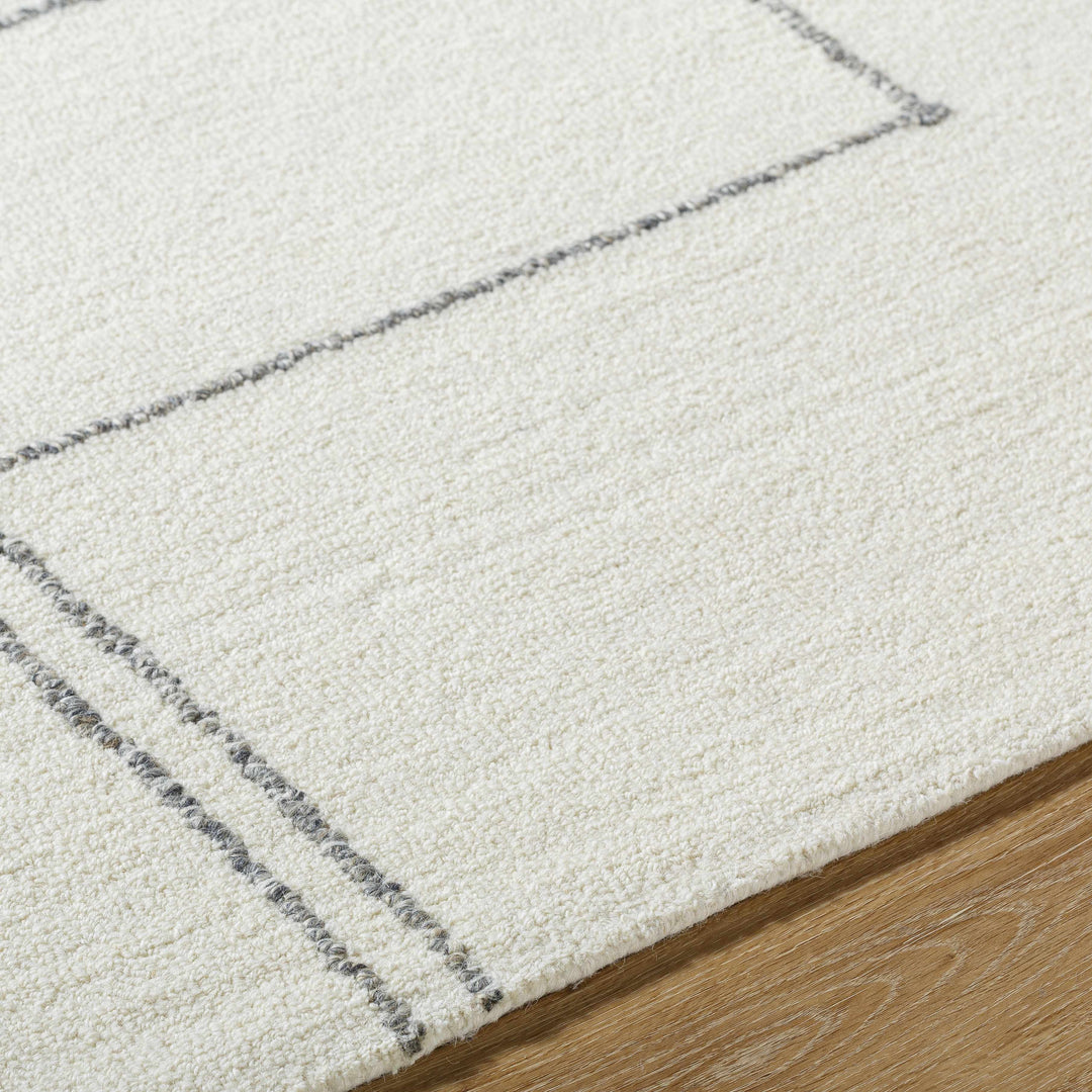 Truma Modern Style Ivory Hand Tufted Wool Area Rug