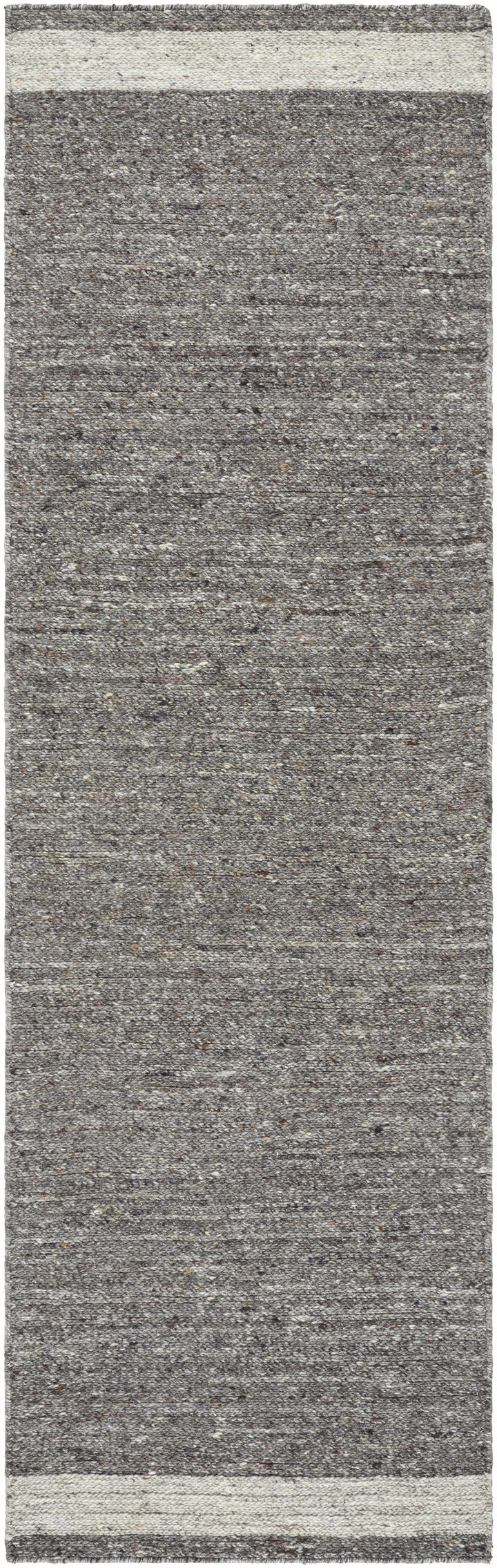 Tiran Modern Solid Charcoal And Gray Wool Rug