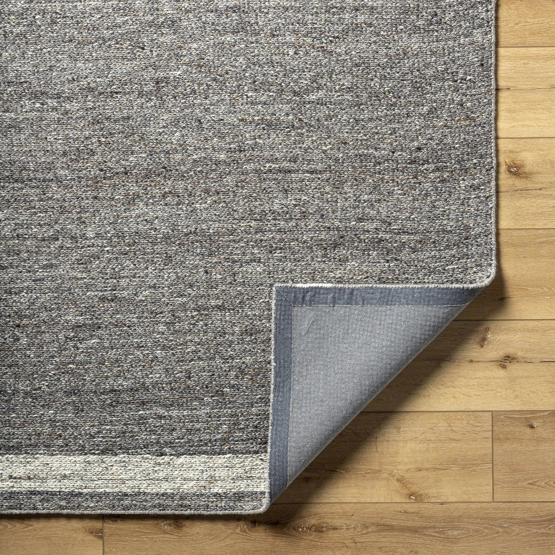 Tiran Modern Solid Charcoal And Gray Wool Rug