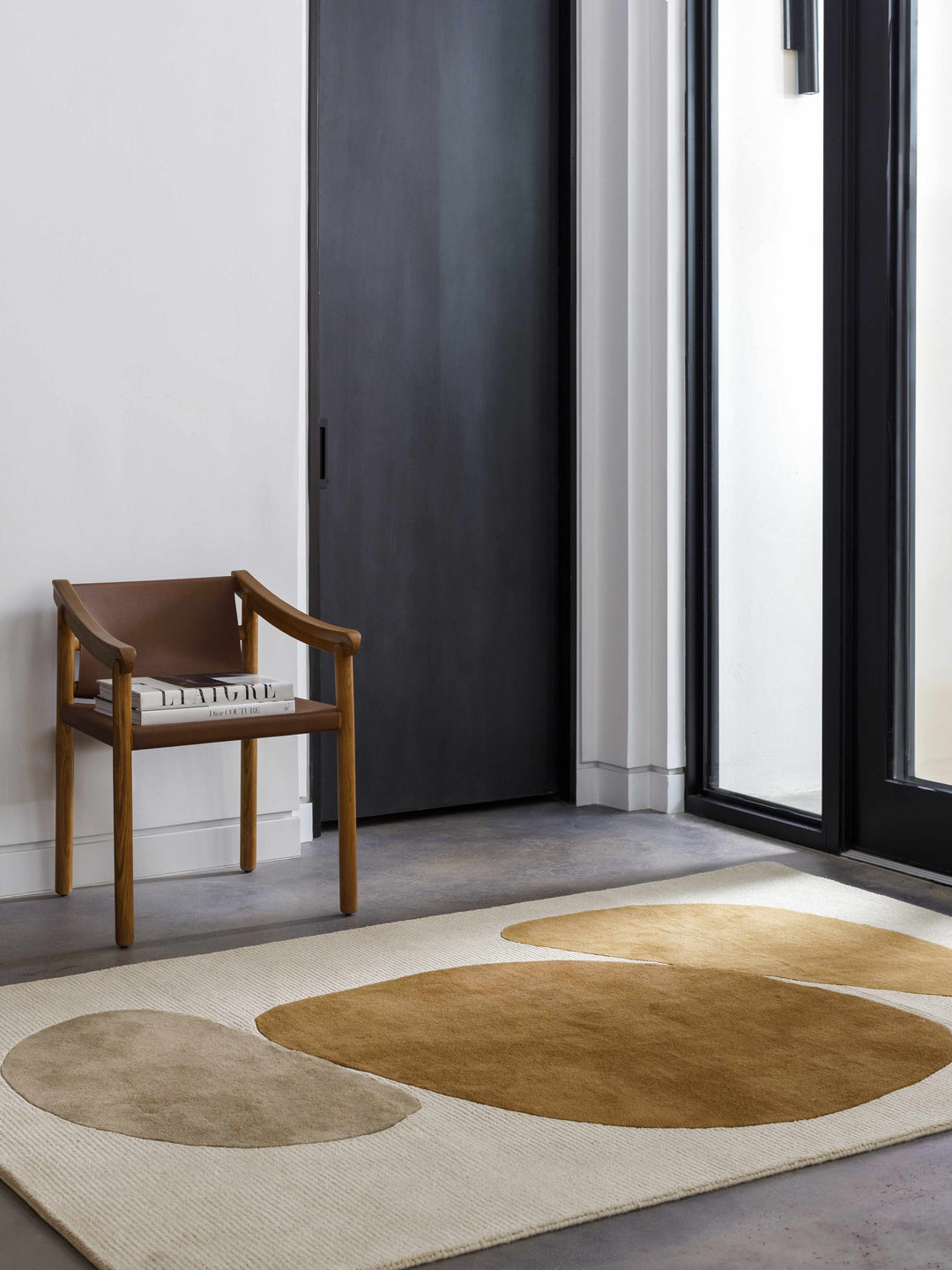 Tutti Contemporary Style Ivory And Brown Hand Tufted Wool Area Rug
