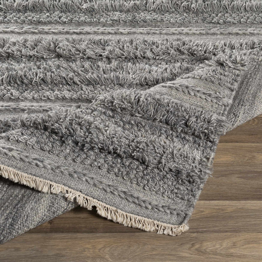 Teachey Hand Woven Gray Modern Style Area Rug - The Rug Decor