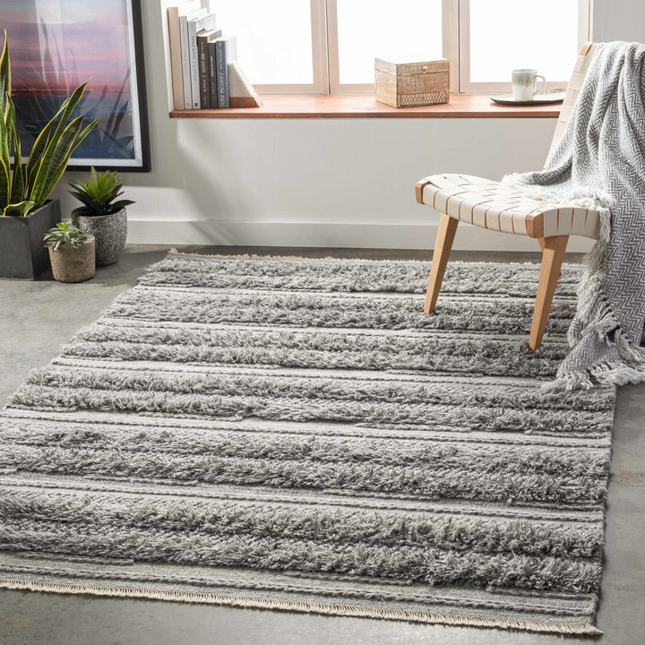 Teachey Hand Woven Gray Modern Style Area Rug - The Rug Decor