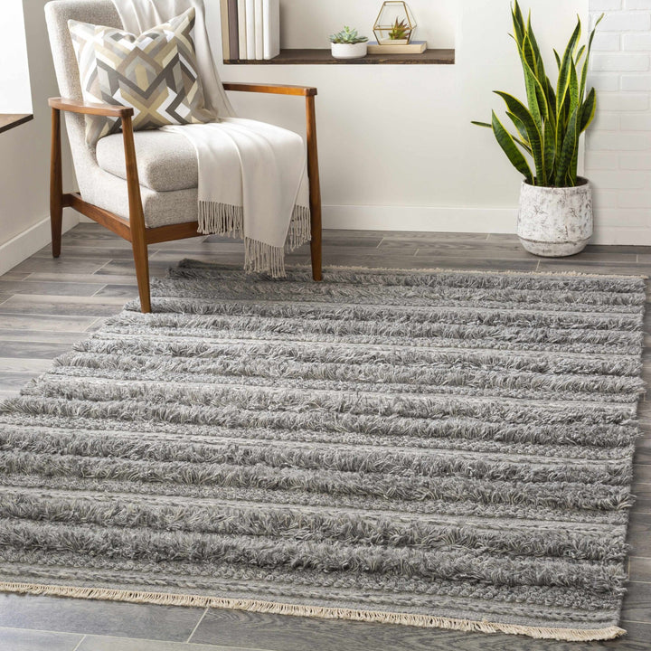 Teachey Hand Woven Gray Modern Style Area Rug - The Rug Decor