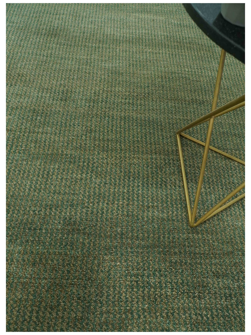 Teal and Brown Modern Contemporary Design Custom Made wool Rug - The Rug Decor