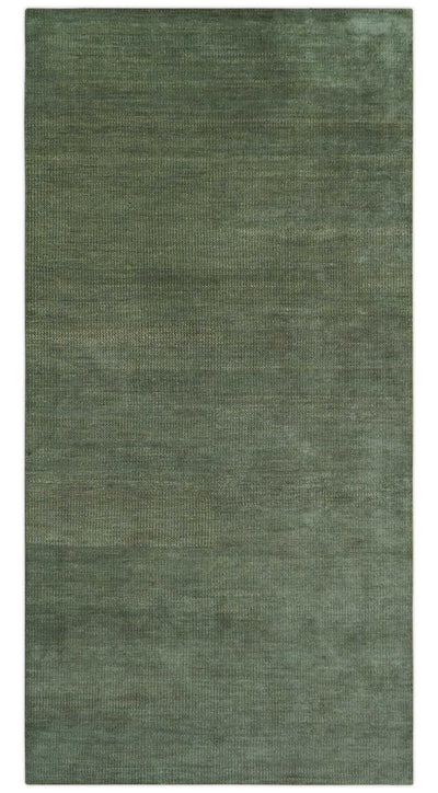 Teal and Brown Modern Contemporary Design Custom Made wool Rug - The Rug Decor