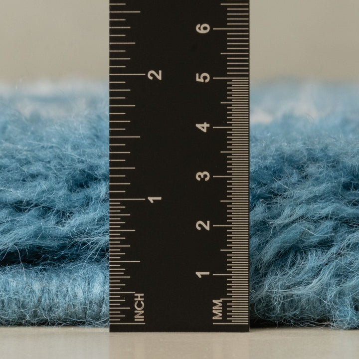 Teal Hand Knotted 10x14 Contemporary Moroccan Design Wool Rug - The Rug Decor