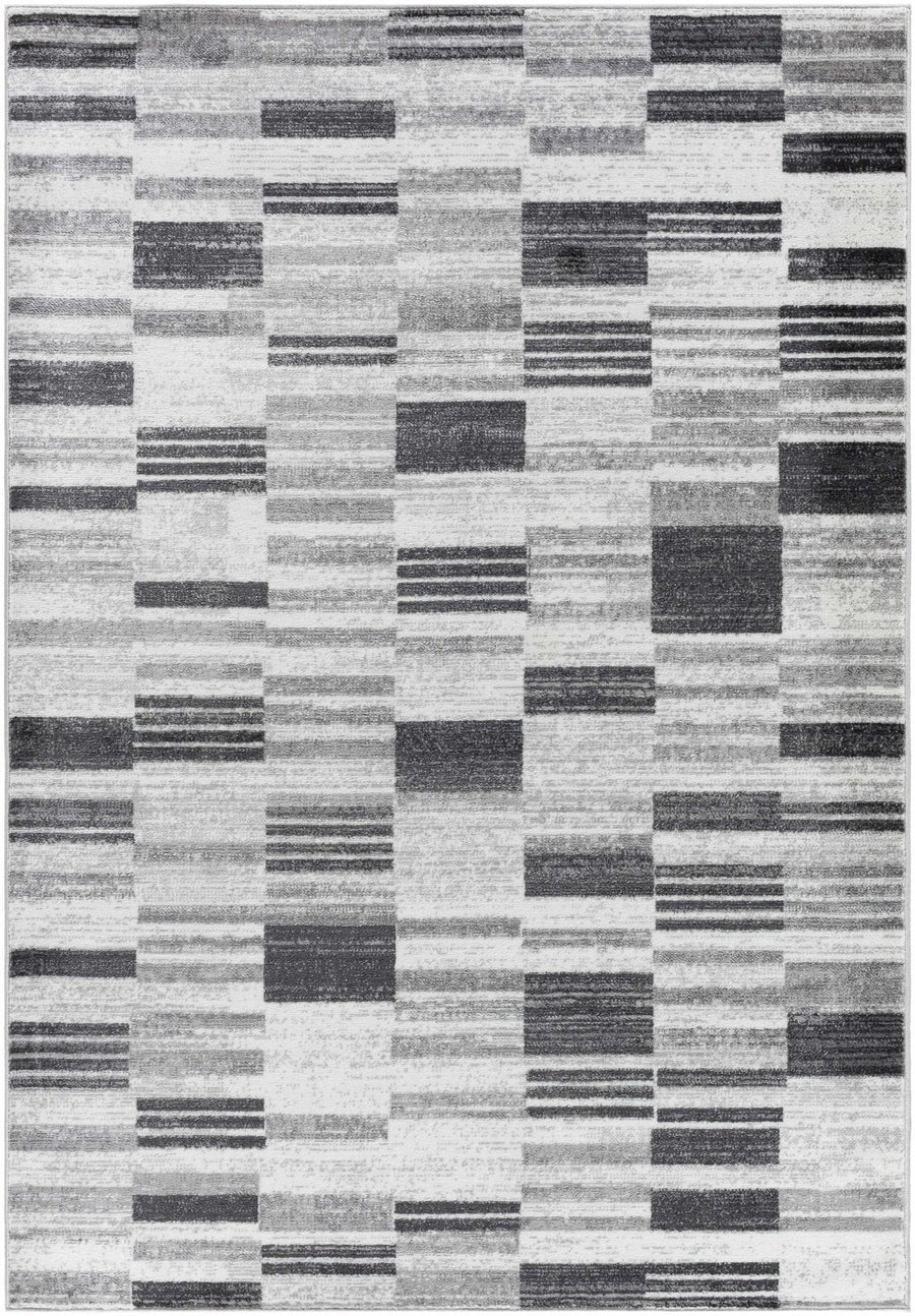 Tehya Black And Gray Modern Style Area Rug - The Rug Decor
