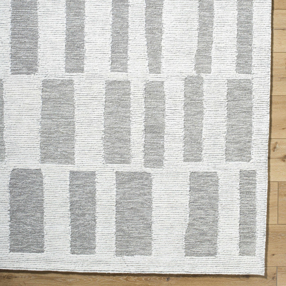 Teige Contemporary Abstract Gray And Ivory Rug - The Rug Decor