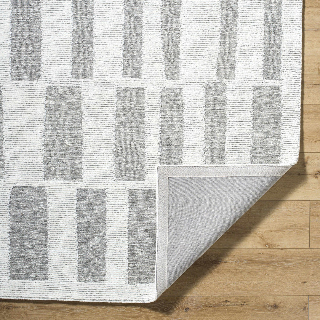 Teige Contemporary Abstract Gray And Ivory Rug - The Rug Decor