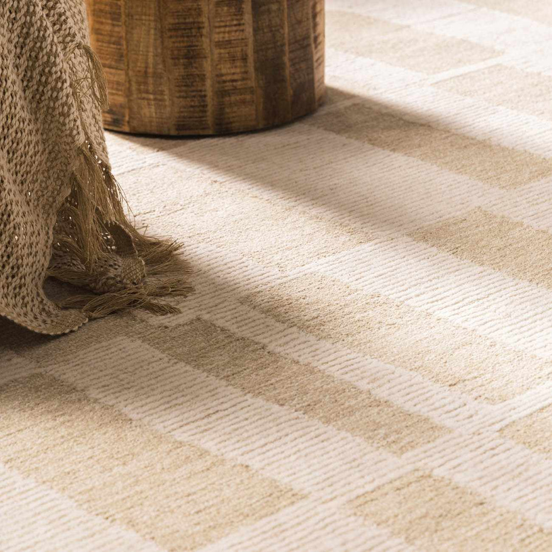 Teige Contemporary Geometrical Beige Area Rug - The Rug Decor
