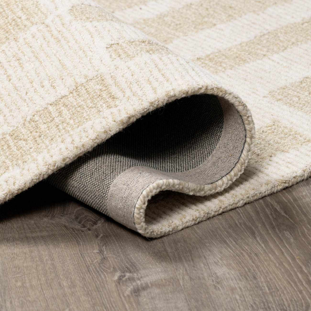 Teige Contemporary Geometrical Beige Area Rug - The Rug Decor