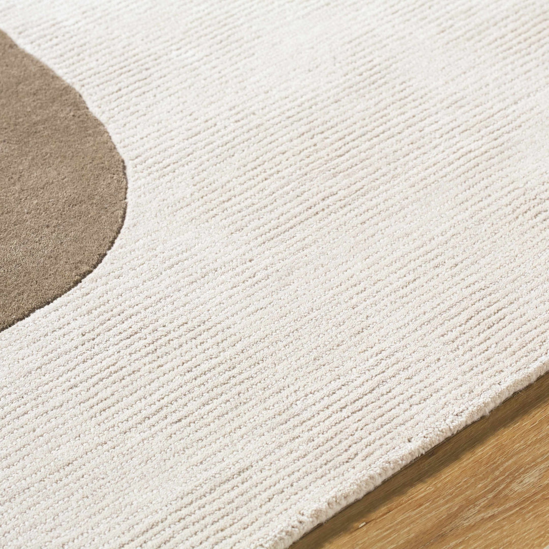 Terah Contemporary Abstract Beige And Charcoal Area Rug - The Rug Decor