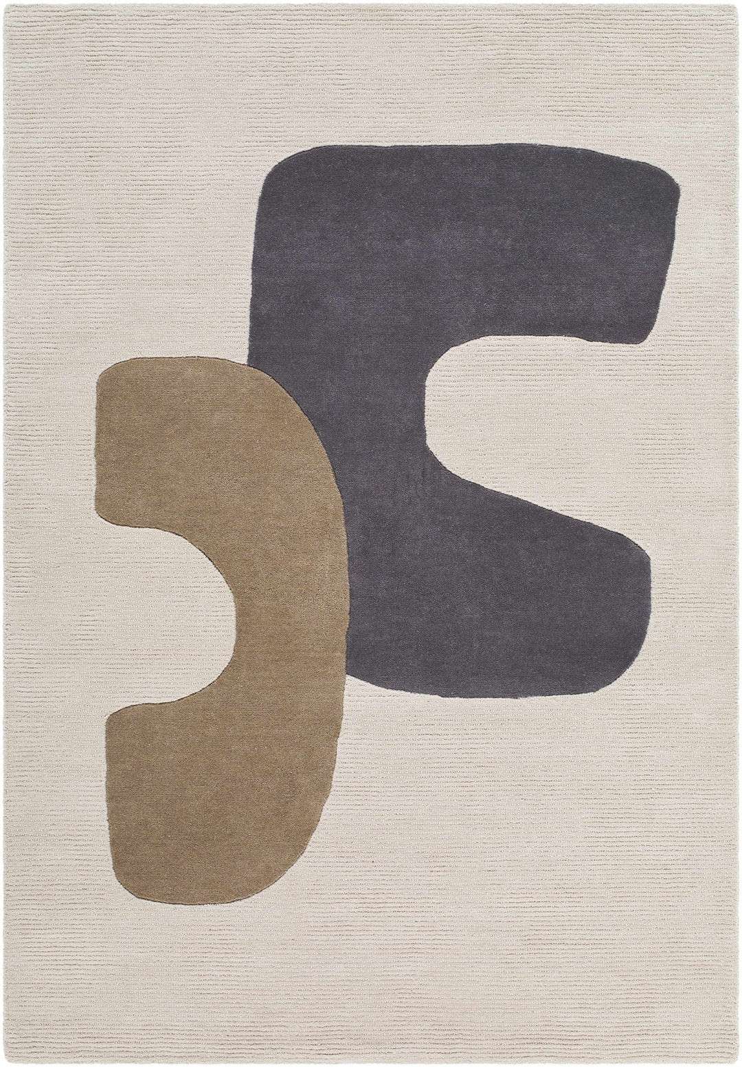 Terah Contemporary Abstract Beige And Charcoal Area Rug - The Rug Decor
