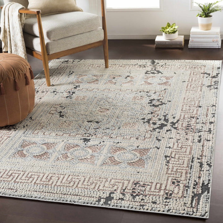 Terlingua Beige And Charcoal Traditional Style Area Rug - The Rug Decor
