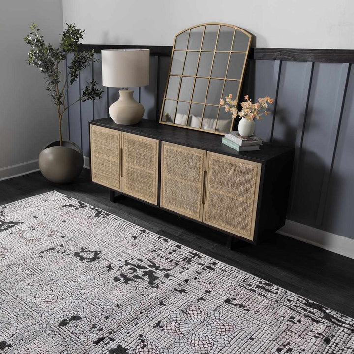 Terlingua Beige And Charcoal Traditional Style Area Rug - The Rug Decor