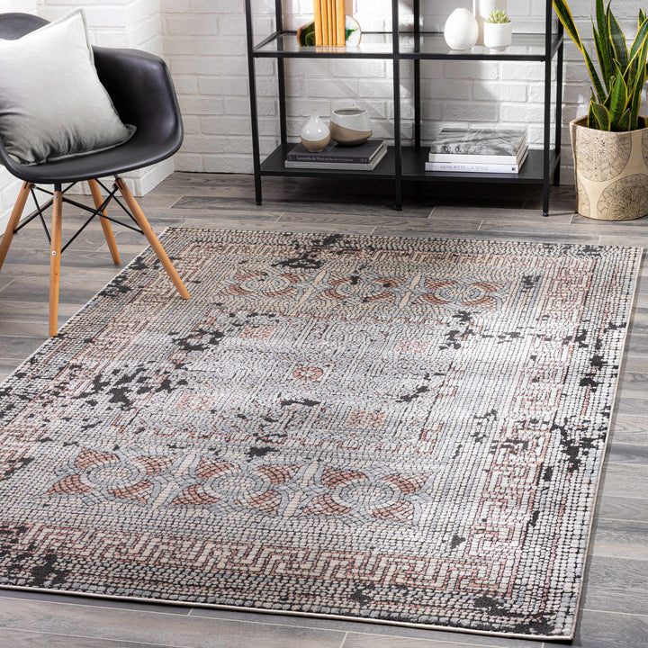 Terlingua Beige And Charcoal Traditional Style Area Rug - The Rug Decor