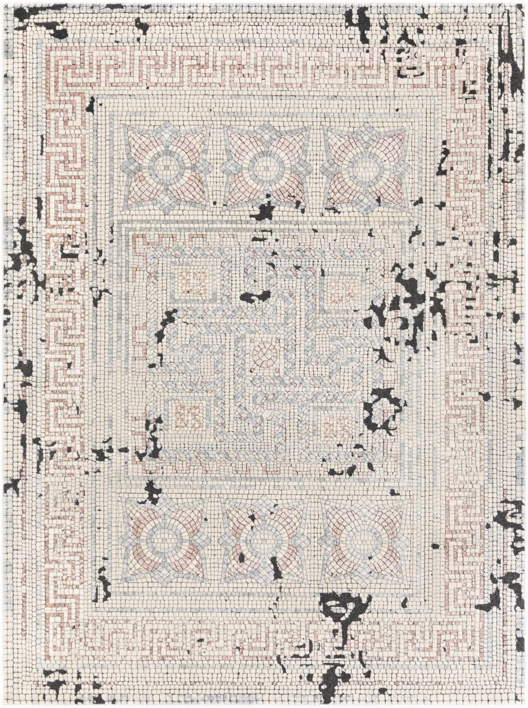 Terlingua Beige And Charcoal Traditional Style Area Rug - The Rug Decor